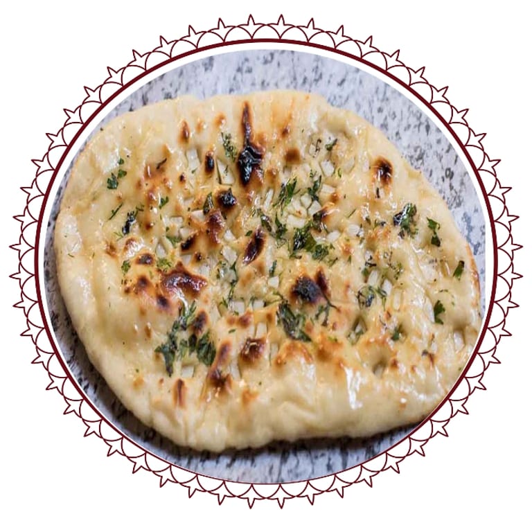 Delicious Garlic Naan and Indian Cuisine